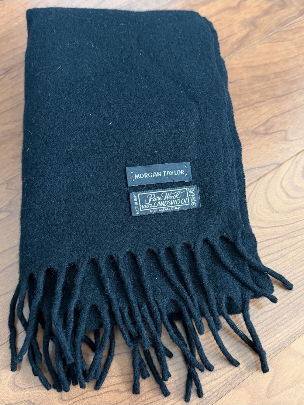 Womens Mens 100% Pure Wool Italy Oversized Blanket Wool Scarf Shawl Wrap Black
